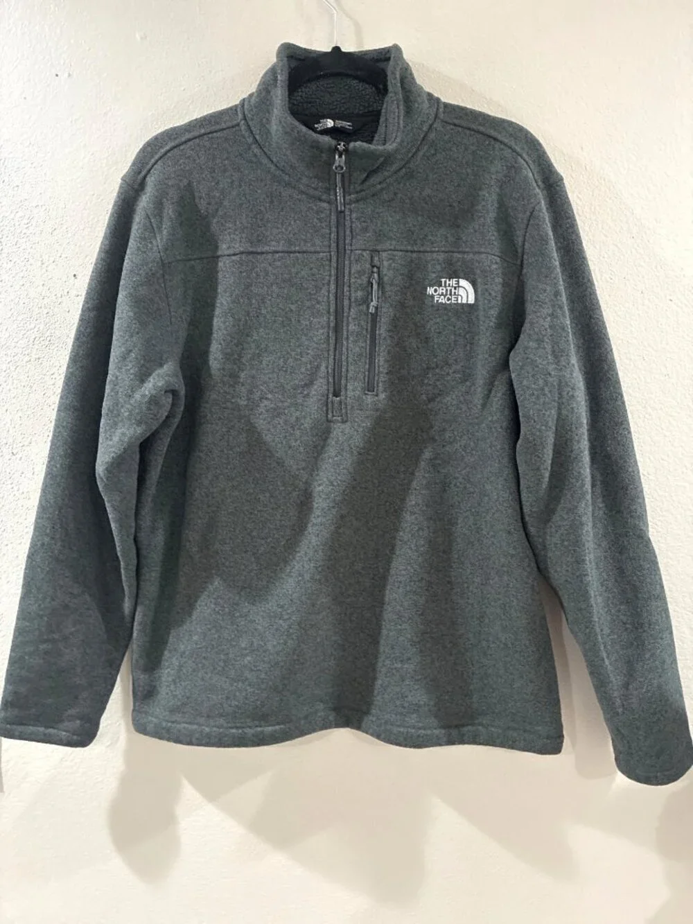 The North Face Men's Gordon Lyons Quarter Zip Jacket sweater-knit fleece size L